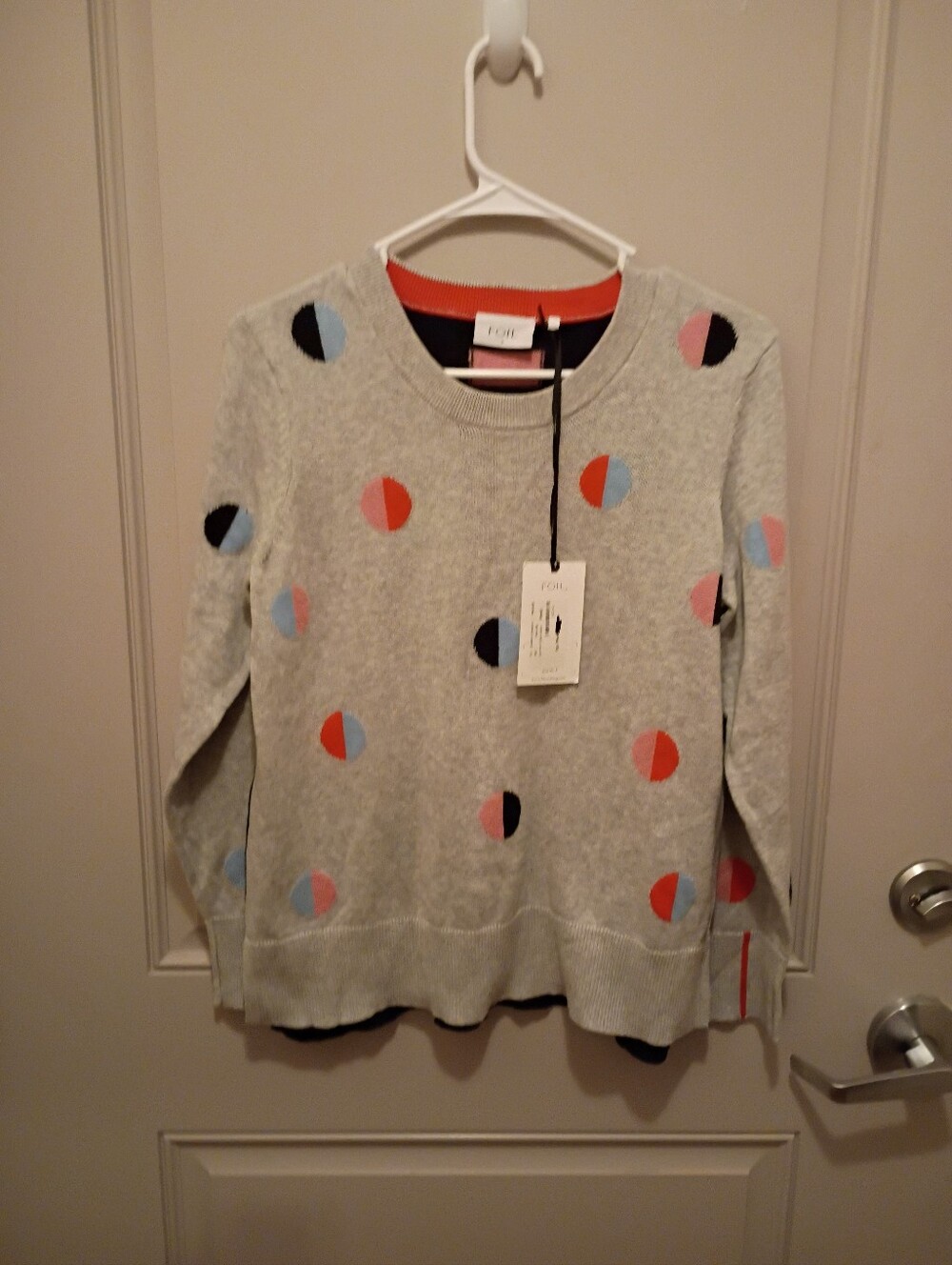 Foil Clothing Women's Pacman Circle 100%Cotton Sweater Size Small